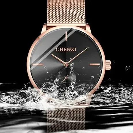 CHENXI 061 Couple Watch High Quality Stainless Steel Mens Quartz Watches Luxury Women Bracelet Jewelry Relojes Hombre Waterproof