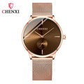 CHENXI 061 Couple Watch High Quality Stainless Steel Mens Quartz Watches Luxury Women Bracelet Jewelry Relojes Hombre Waterproof